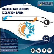 Leva House Kapı Pencere Bandı Kauçuk D Tipi 6 M 4 Adet