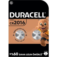 Duracell Özel 2016 Lityum Düğme Pil 3V (CR2016) 2 Li Paket 4 Adet