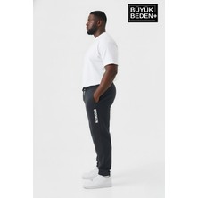 Superlife Erkek Büyük Beden Brooklyn Baskılı Paça Lastikli  Jogger Ince Eşofman Altı  SPR26BEA951-2