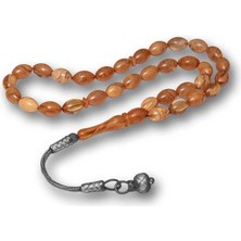 Özcömert Silver Gümüş Kazaz Püsküllü Sıkma Kehribar Tesbih