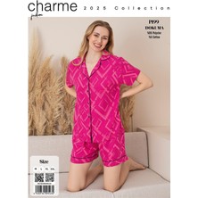 CharMe Gömlek Yaka Şortlu Pijama Takımı