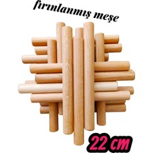 ncy Ahşap Ritim Çubuğu 20 Çift Fırınlanmış Meşe 22 cm 20 mm Pürüzsüz Yüzey ile Kaliteli Ses