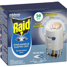 Raid Ayarlanabilir Elektro Likit 30 Gece (Sivrisinek) 4 Adet