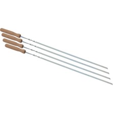 Dörtel Ahşap Saplı Şiş 4'lü 4 Adet