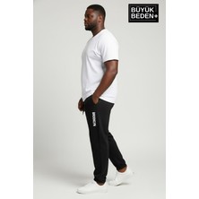 Superlife Erkek Büyük Beden Brooklyn Baskılı Paça Lastikli  Jogger Ince Eşofman Altı  SPR26BEA951-2
