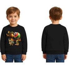 Sedirli Unisex Braınrot Baskılı Çocuk Swaetshirt 3 Iplik Şardonlu