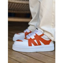 Fantastik Store CH2407 - Cbt Star-X Erkek Spor Ayakkabı Beyaz/turuncu