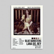 Orendart Lana Del Rey - Blue Banisters Albüm Spotify Çerçeveli - Çerçevesiz Poster Tablo