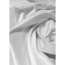 Feyza Perde Beyaz Saten Güneşlik Perde Düz Desen Yıkanabilir 150 x 255 cm Salon İçin Uygun