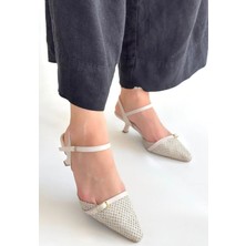 Diaways Lanna Bej Cilt Topuklu Ayakkabı