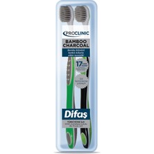 Difaş Proclınıc 1+1 Bamboo Charcoal Diş Fırçası Yumuşak Kıllı Ergonomik Tasarım ile Hassas Temizlik