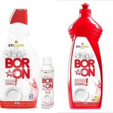 Boron Jel Bulaşık Makinesi Deterjanı 820 Ml+ Doğal Parlatıcı + 1 Adet Elde Yıkama Deterjanı 650 ml