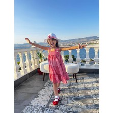 Leona Luxe Pötikareli Şapkalı Elbise Kız Çocuk