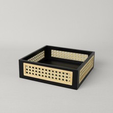 Linens Luther 24X24X10 cm Peçete Kutusu Siyah