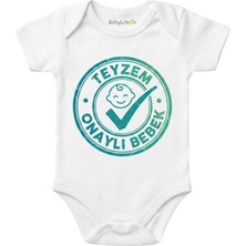 Teyzem Onaylı Bebek, Beyaz, Kısa Kollu Body