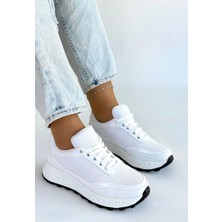 Diaways Edva Beyaz Cilt Bağcıklı Spor Ayakkabı