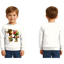 Sedirli Unisex Braınrot Baskılı Çocuk Swaetshirt 3 Iplik Şardonlu