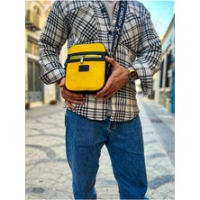 Fantastik Store CH102 - Stealht Kare Erkek Çanta Sıyah - Sarı