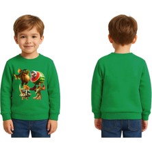 Sedirli Unisex Braınrot Baskılı Çocuk Swaetshirt 3 Iplik Şardonlu
