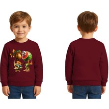 Sedirli Unisex Braınrot Baskılı Çocuk Swaetshirt 3 Iplik Şardonlu