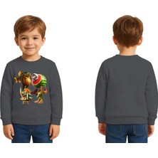 Sedirli Unisex Braınrot Baskılı Çocuk Swaetshirt 3 Iplik Şardonlu