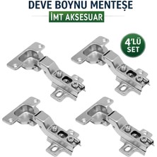 İmt Aksesuar Imt Aksesuar Deve Boynu  (4 Adet) Mobilya Dolap Kapak Menteşesi