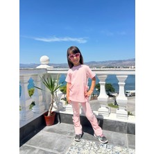 Leona Luxe Pembe Fiyonklu Alt-Üst Takım Kız Çocuk