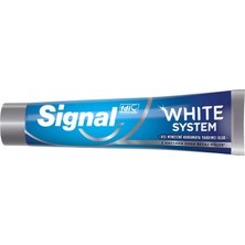 Signal White System Diş Macunu 75 ml 4 Adet Diş Minesini Koruma Özelliği ile Beyaz Dişler İçin