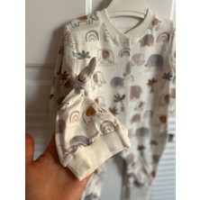 Leona Luxe Fil Desenli Şapkalı  Patiksiz Tulum