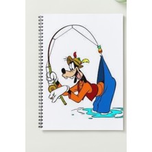 Black-One Goofy A5 Metal Spiralli Çizgisiz Sert Kapak Goofy defter