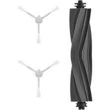 Ropalde Dreame L10S Pro Ultra Head (RLL82CE)ROBOT Süpürge Uyumlu 1 Adet Ana Fırça-2 Adet Beyaz Yan Fırça