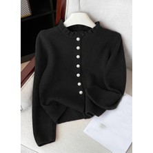 Ugdelia Kadın Incili Yumuşak Dokulu Triko Hırka