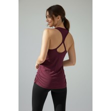 Scorp Aura Sırt Detaylı Kadın Spor Atlet Mürdüm