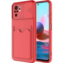 Zore Xiaomi Redmi Note 10 Kılıf ​msra Kartix Kapak-Kırmızı