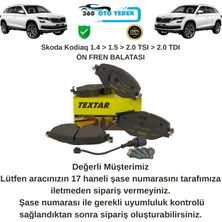 Textar 2568301 Ön Fren Balatası Skoda Kodiaq 1.4 > 1.5 > 2.0 Tsı > 2.0 Tdı