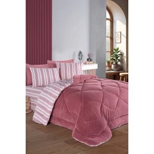 Bella Home Relax Soft Çift Taraflı Pamuklu Uyku Seti 4 Parça Çift Kişilik Yorgan Takımı