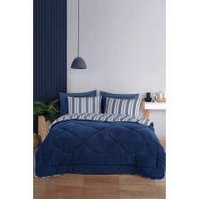 Bella Home Relax Soft Çift Taraflı Pamuklu Uyku Seti 4 Parça Çift Kişilik Yorgan Takımı