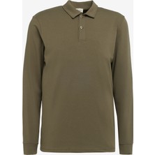 Altınyıldız Classics Pamuklu Slim Fit Dar Kesim Polo Yaka Uzun Kollu Esnek Tişört