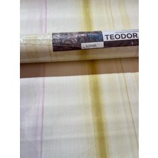 Teodora Mor Sarı Çizgili Simli Ucuz Duvar Kağıdı 55945