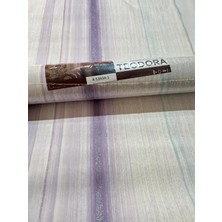 Teodora Mor Mavi Çizgi Simli Ucuz Duvar Kağıdı 53934