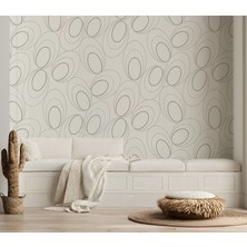 Teodora Gri Beyaz Desenli Ucuz Duvar Kağıdı 53613