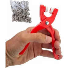 AyrStore Yuvarlak Halkalı Kuş Gözü Pensesi 9.5 mm - Bebek Elbise Çıtçıt Montaj Seti 100LÜ