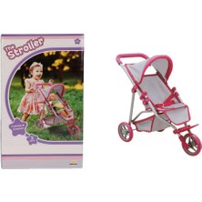 AyrStore 9614  3 Tekerlekli Pembe Gri Puset