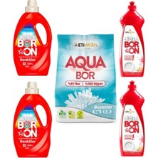 Boron Sıvı Çamaşır Deterjanı Renkliler  Için 52 Yıkama+ Aquabor Beyazlar 40 Yıkama+ Bulaşık Deterjanı
