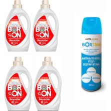 AQUABOR Doğal Sıvı Çamaşır Deterjanı Boron Beyazlar 26*4 Yıkama+ Bortam Dezenfektan