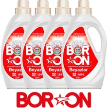 Boron Doğal Mineralli Sıvı Çamaşır Deterjanı Beyazlar  Için 4 Adet 104 Yıkama