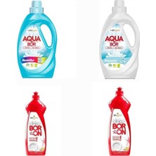 Aquabor Sıvı Çamaşır Deterjanı Renkli ve Beyazlar Için 66 Yıkama + Bulaşık Deterjanı 2 Adet Tm