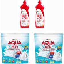 Aquabor Doğal Mineralli Bulaşık Makinesi 30*2 Kapsül + 2 Adet Elde Yıkama