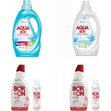 Boron Aquabor Çamaşır Deterjanı Renkli ve Beyazlar Için 66 Yıkama+ Bulaşık Makinesi Deterjanı 82 Yıkama Tm
