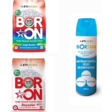 Boron Doğal Çamaşır Deterjanı Renkli Beyazlar Için 52 Yıkama 8 kg + Bortam Dezenfektan